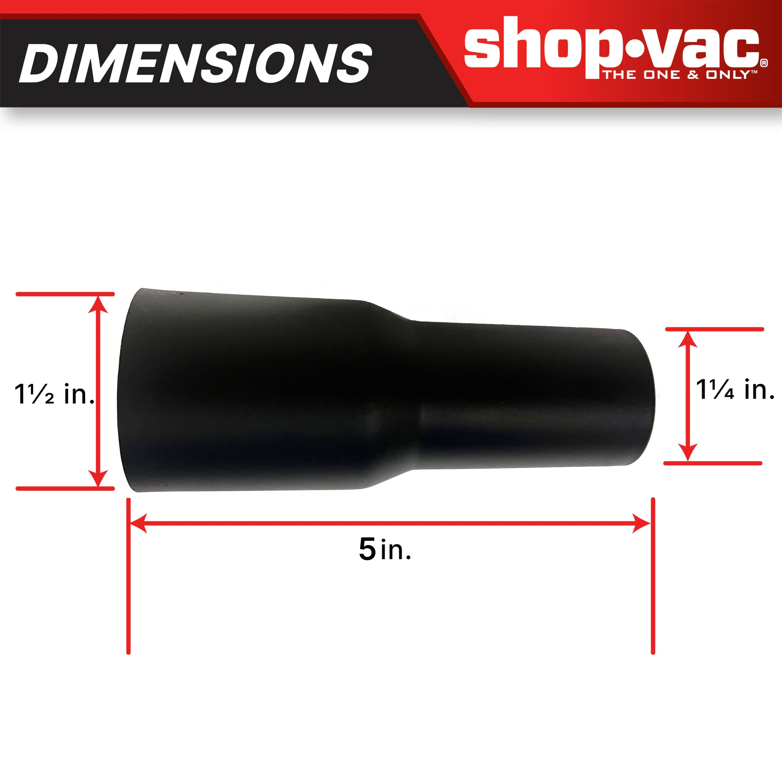 Shop-Vac® 1-1/4 to 1-1/2 Diameter Conversion Adapter - Image 2