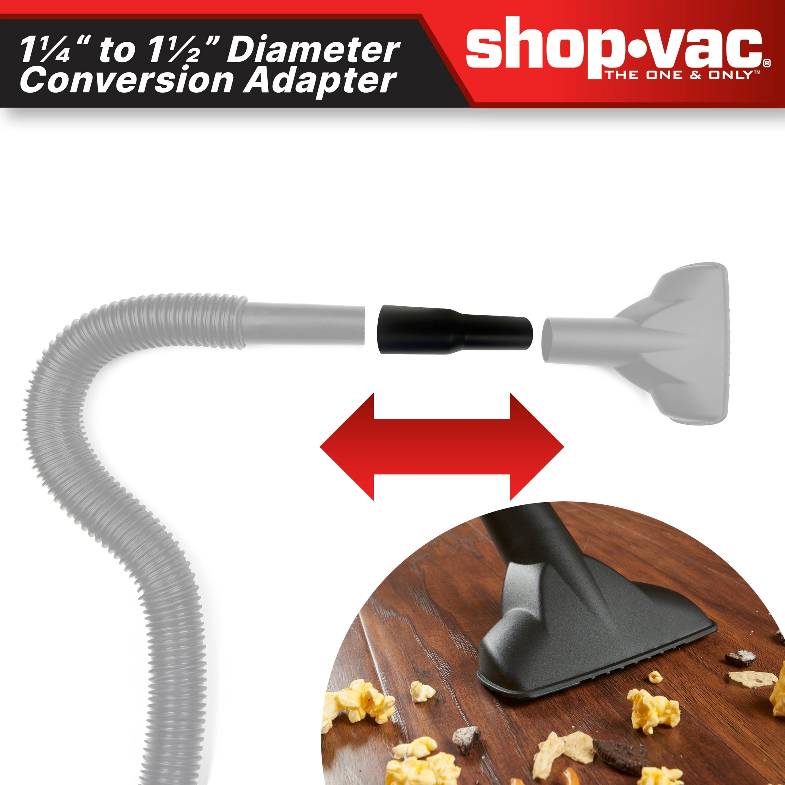 Shop-Vac® 1-1/4 to 1-1/2 Diameter Conversion Adapter - Image 3