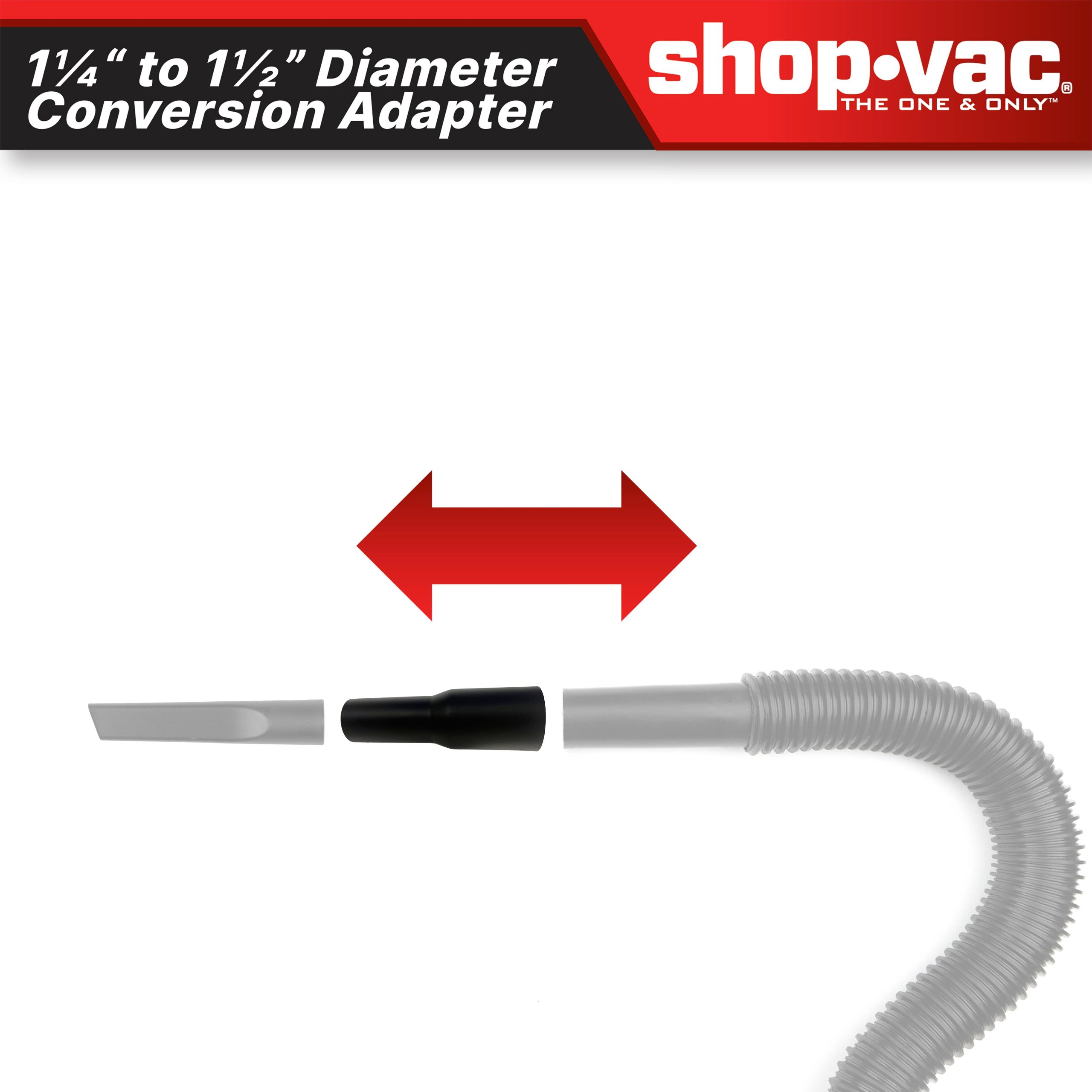 Shop-Vac® 1-1/4 to 1-1/2 Diameter Conversion Adapter - Image 5