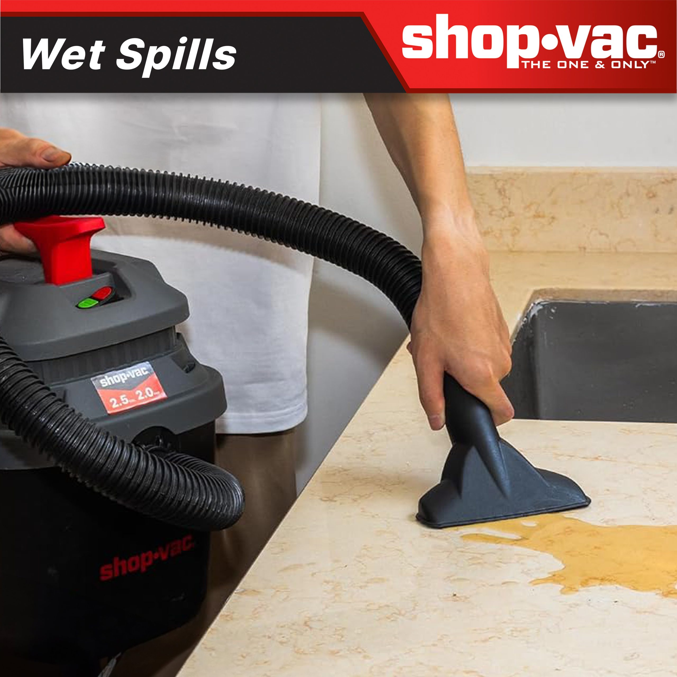 Shop-Vac® 2.5 Gallon 2.0 Peak HP Square Wet/Dry Vacuum - Image 9
