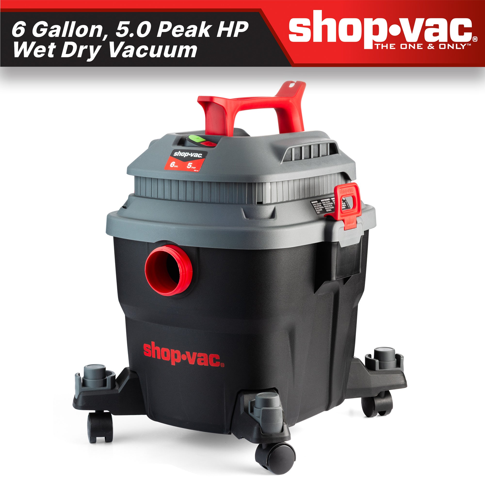 Shop-Vac® 6 Gallon 5.0 Peak HP Wet/Dry Vacuum