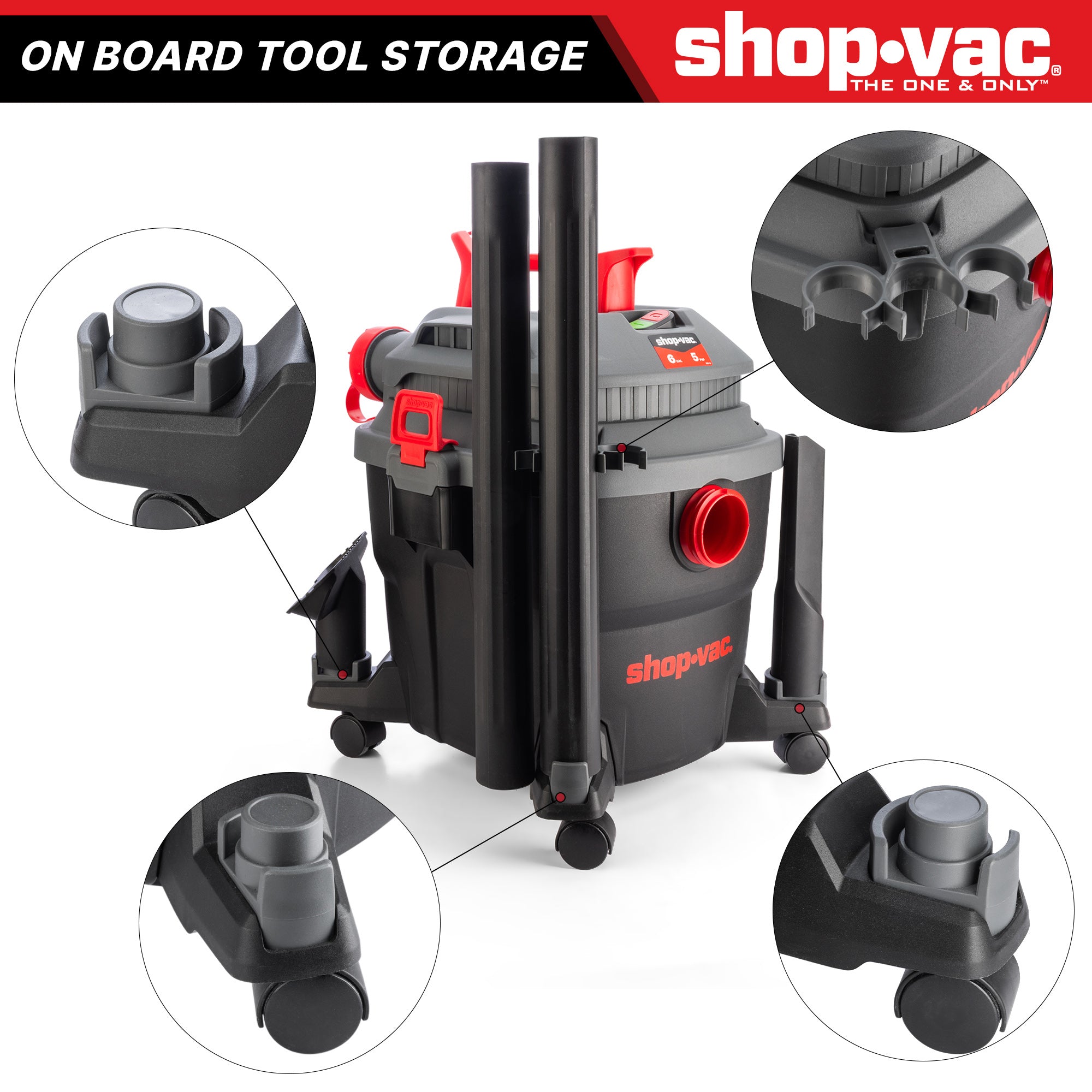 Shop-Vac® 6 Gallon 5.0 Peak HP Wet/Dry Vacuum - Image 6