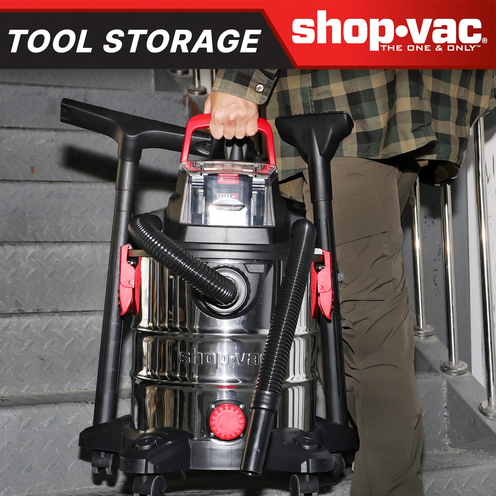 Shop-Vac® 5 Gallon 4.7 Peak HP Stainless Steel Cordless Wet/Dry Vacuum - Image 5