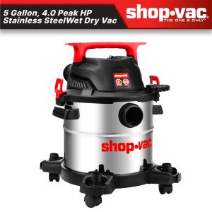 Shop-Vac® 5 Gallon 4 Peak HP Stainless Steel Wet/Dry Vacuum