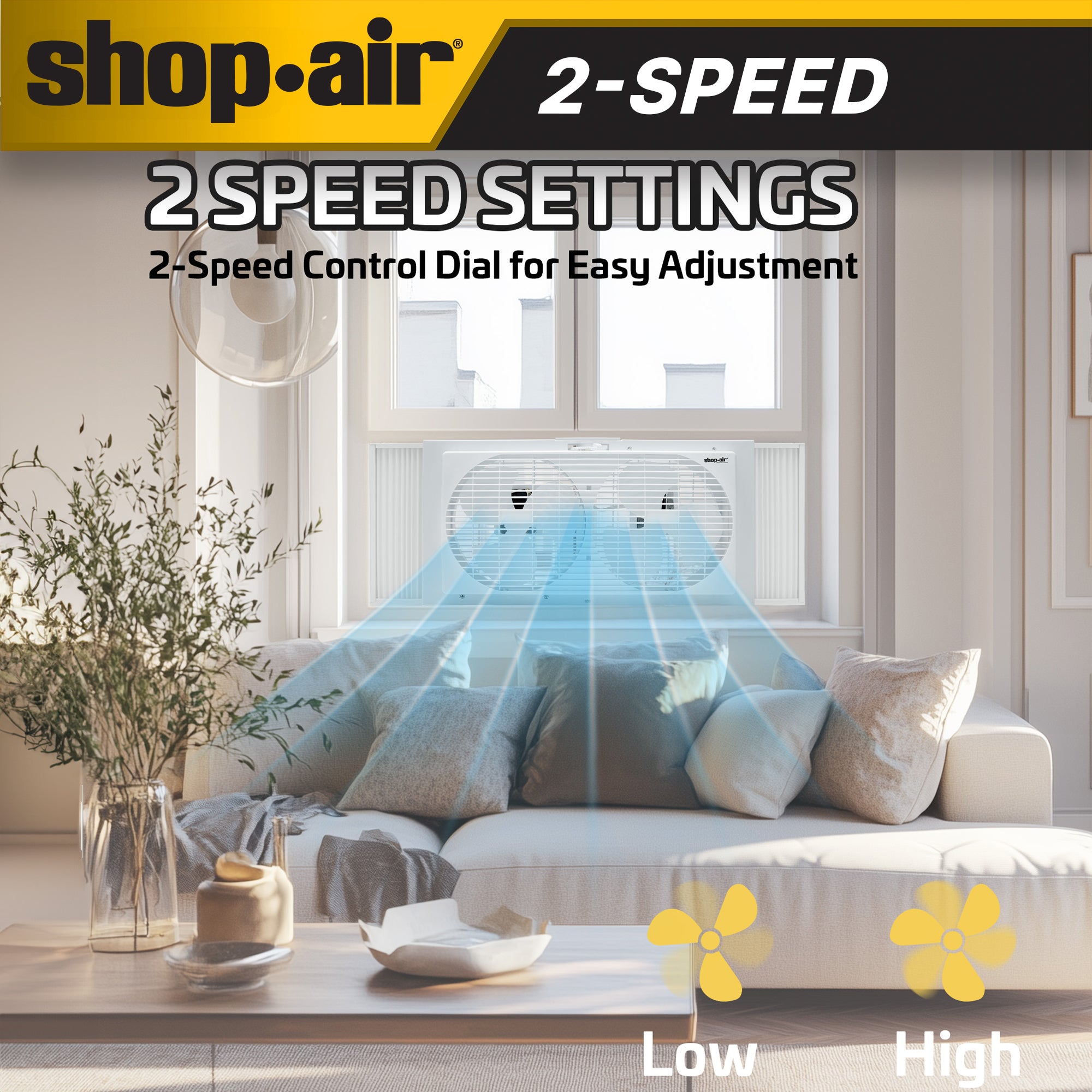 Shop-Air® 9 Twin Window Fan - Image 5