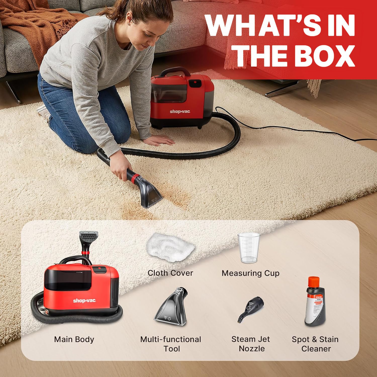 Shop-Vac® Carpet & Upholstery Steam Cleaner - Image 8