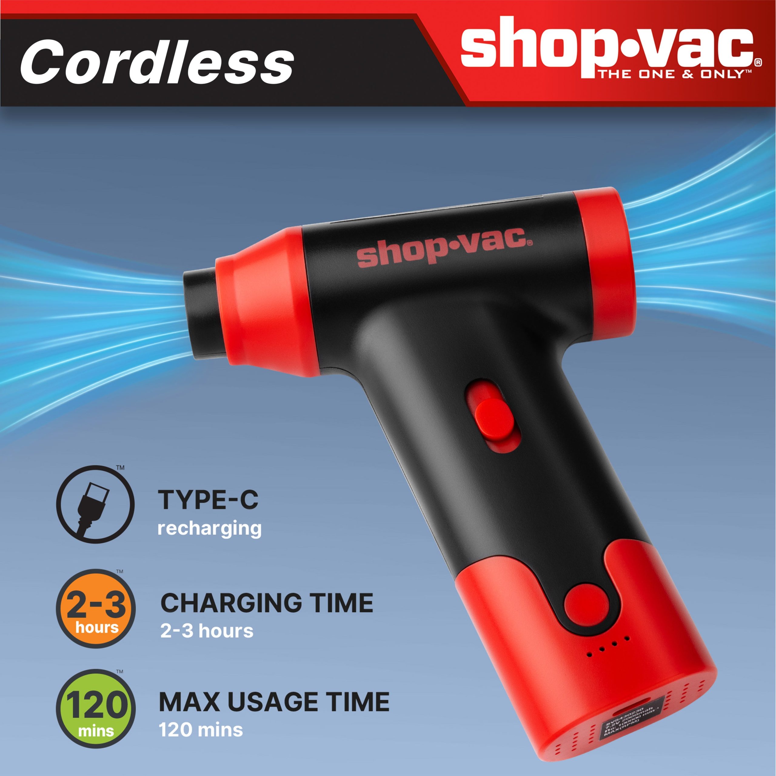 Shop-Vac® Portable 2-in-1 Cordless Blower/Vacuum - Image 3