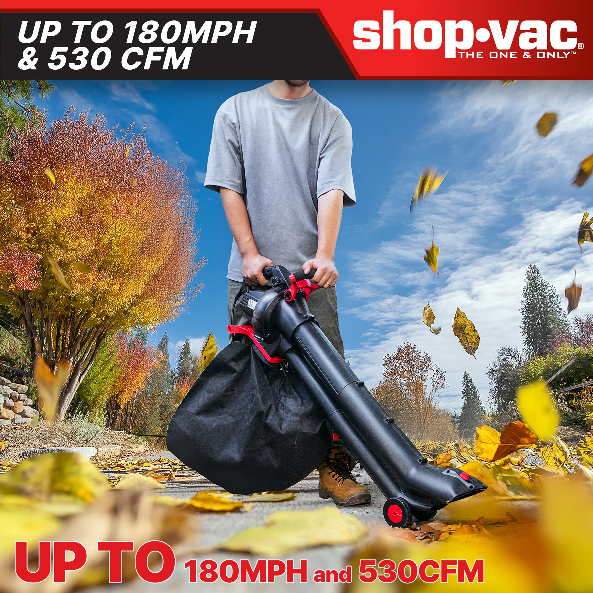 Shop-Vac® 3-in-1 Electric Leaf Blower. Vacuum & Mulcher - Image 4