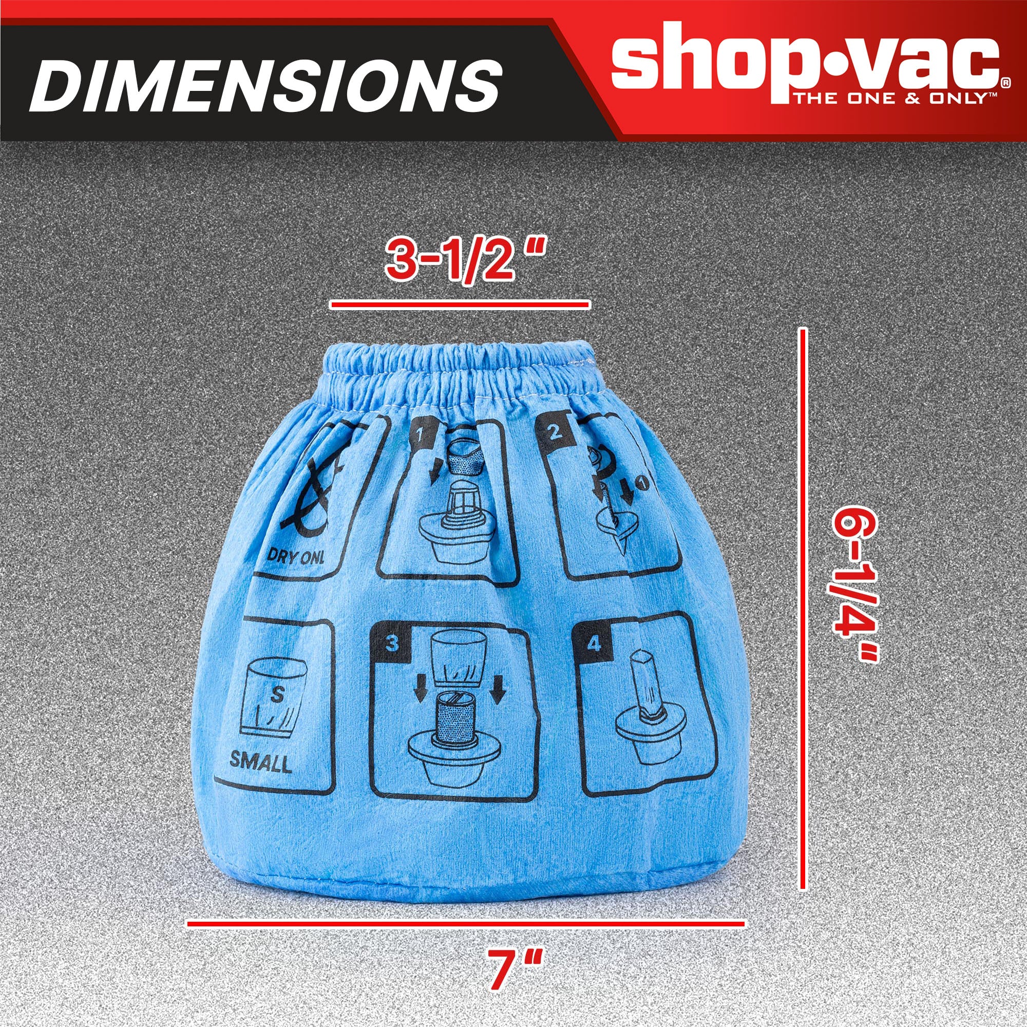 Shop-Vac® Non-Woven Small Cloth Cage Filter (2 Pack) - Image 2
