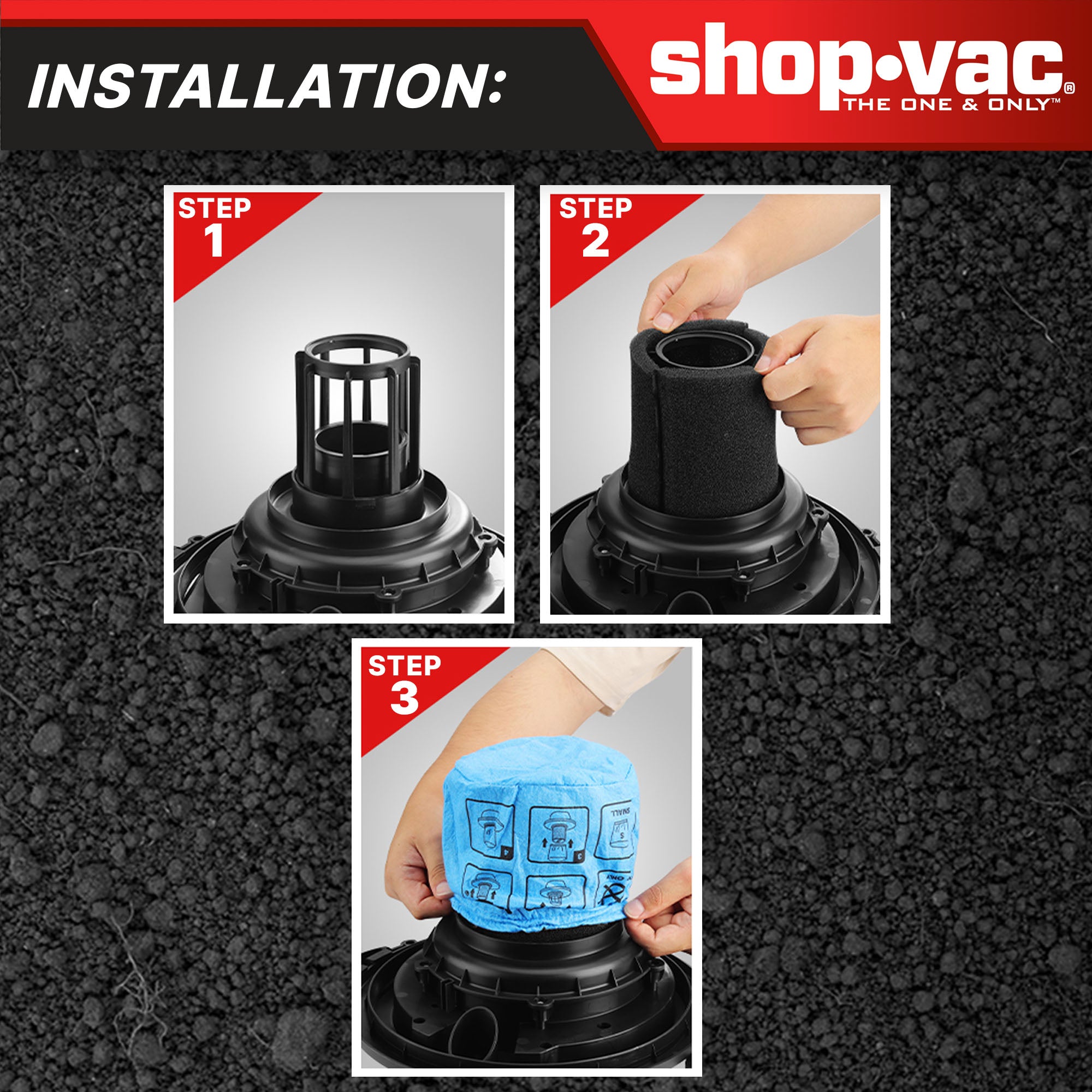 Shop-Vac® Non-Woven Small Cloth Cage Filter (2 Pack) - Image 6