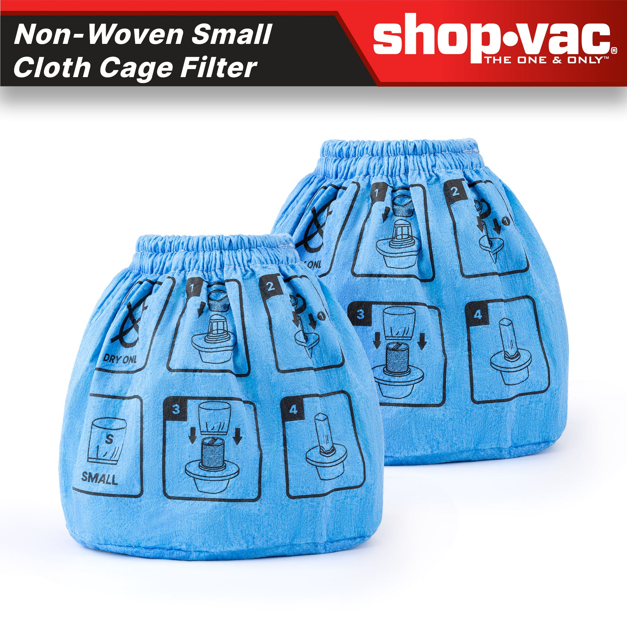 Shop-Vac® Non-Woven Small Cloth Cage Filter (2 Pack)