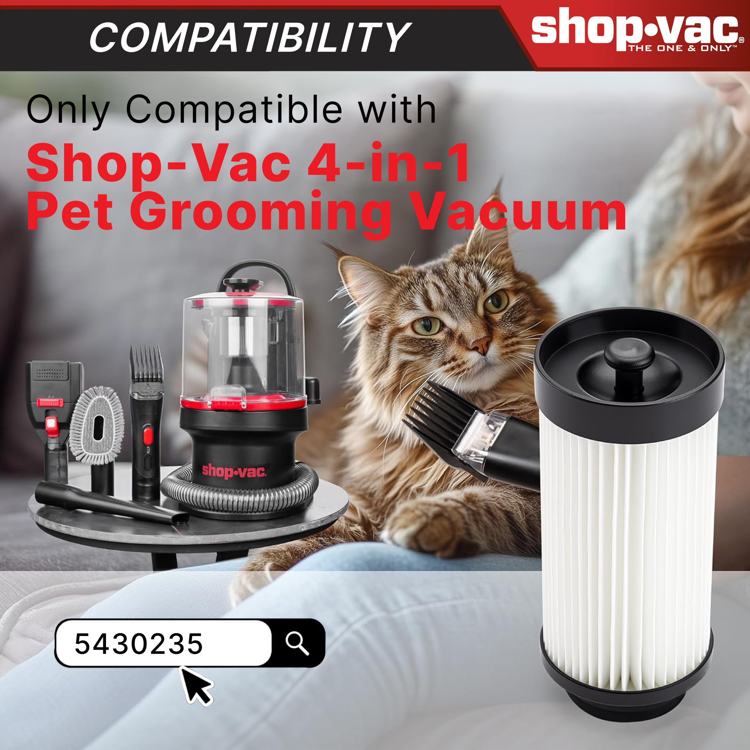 Shop-Vac® Replacement Cartridge Filter (Compatible with 5430235) - Image 2