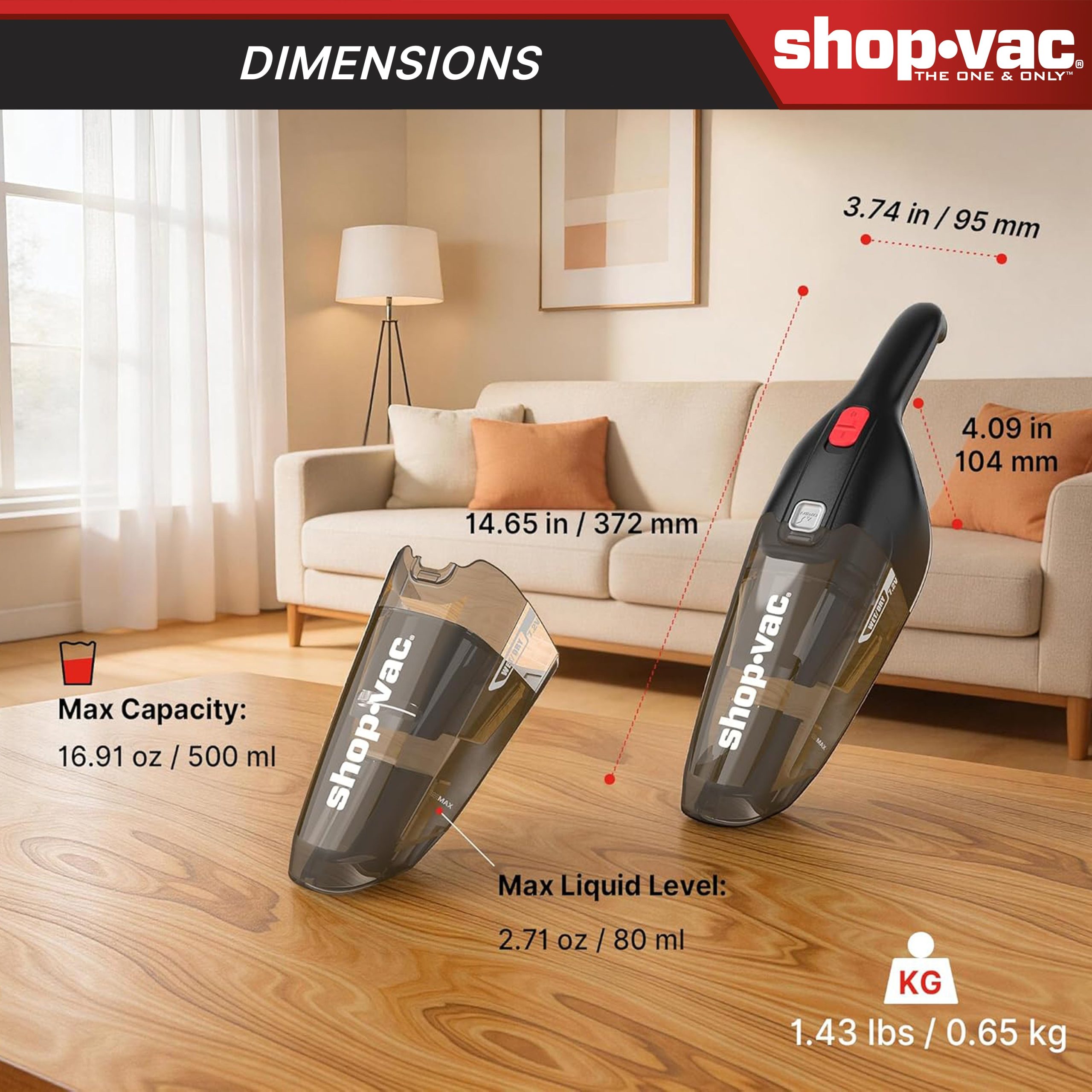 Shop-Vac® Wet/Dry Handheld Vacuum - Image 3