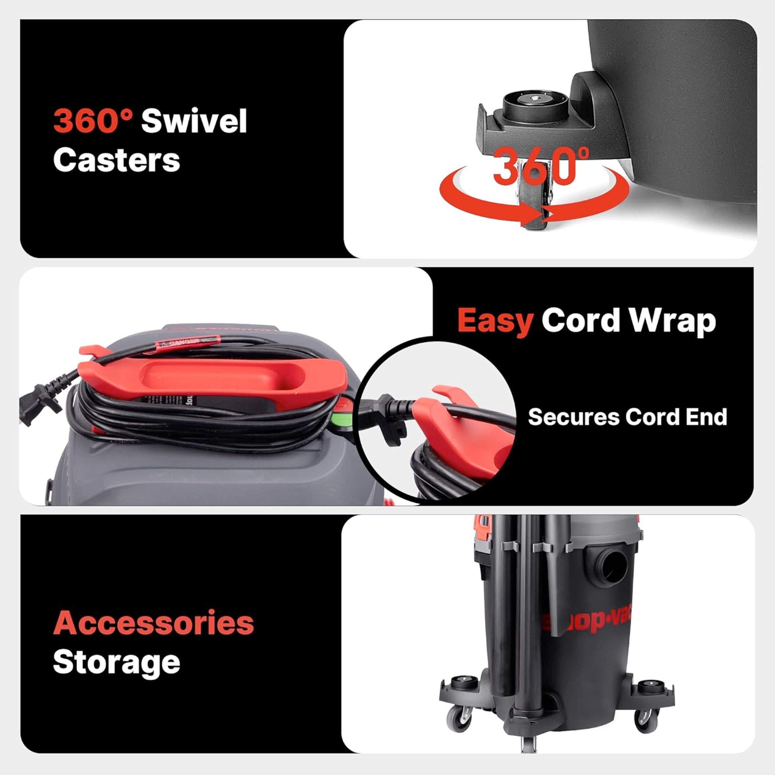 Shop-Vac® 6 Gallon Ultra Quiet 4.5 Peak HP Wet/Dry Vacuum - Image 3