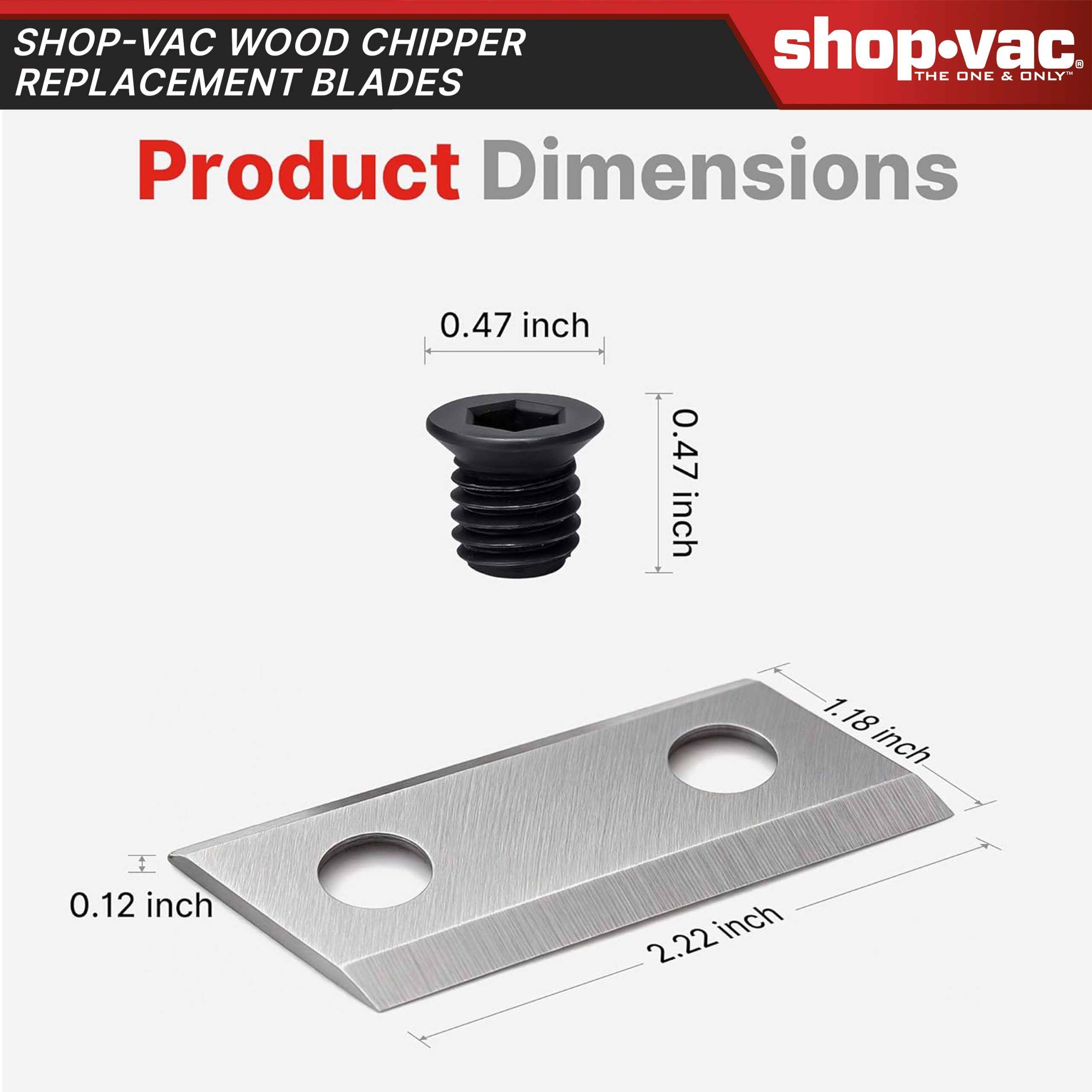 Shop-Vac® Wood Chipper Replacement Blades (2 pack) - Image 2