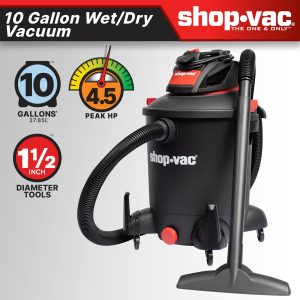 The Shop-Vac® 10-Gallon* 4.5 Peak HP** Wet/Dry Vacuum