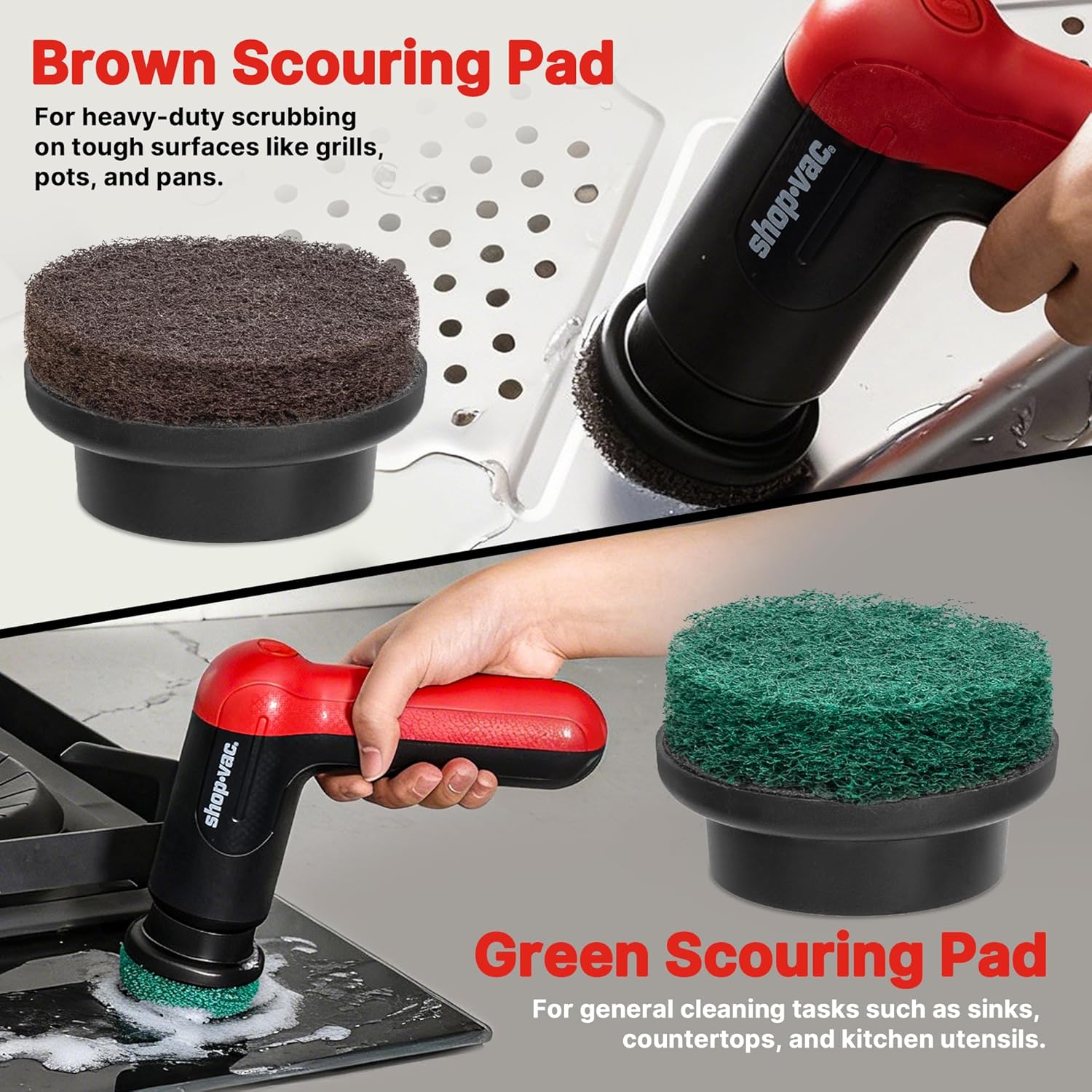 Shop-Vac® Cordless Tile Scrubber Replacement Pad & Brush Kit - Image 7