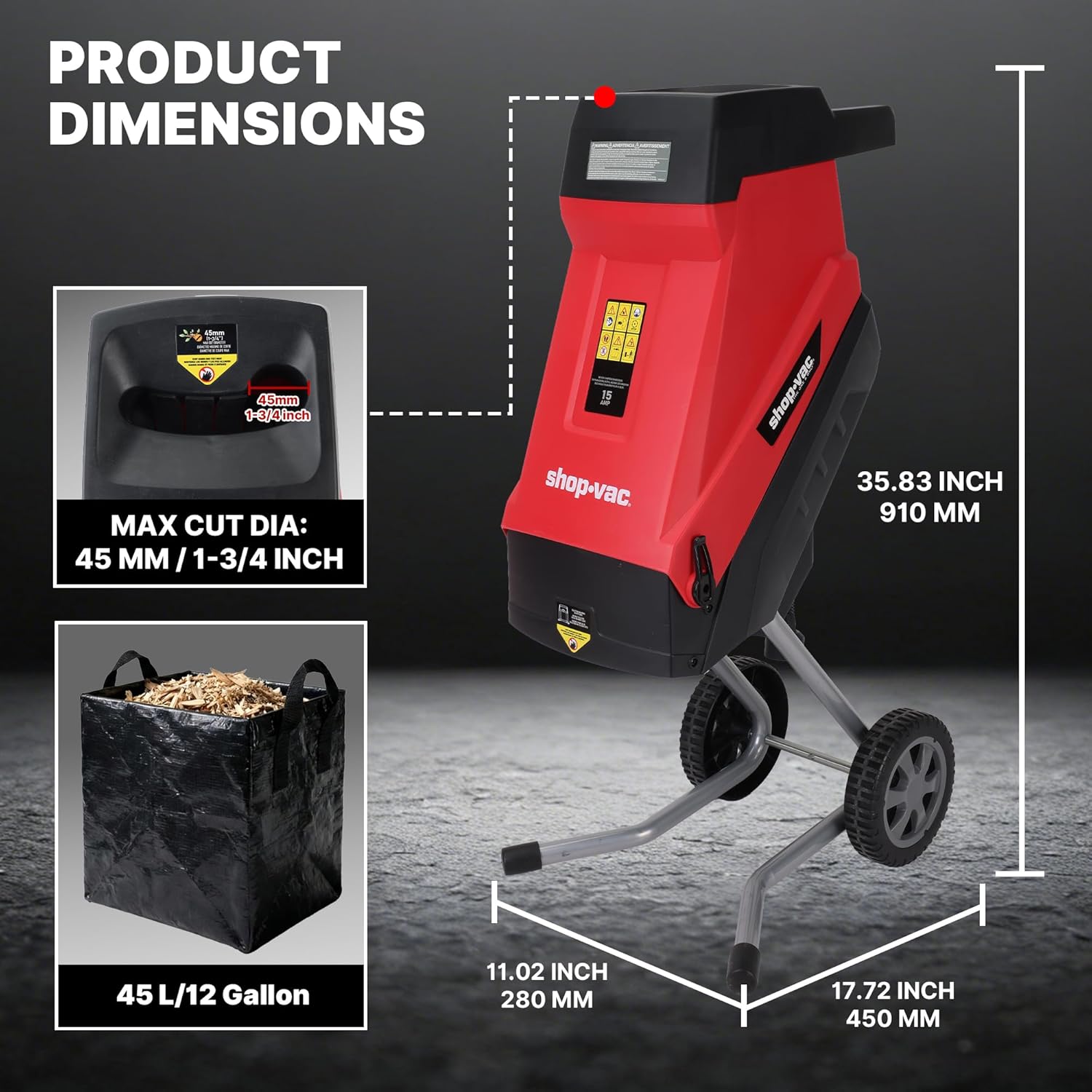 Shop-Vac® Electric Wood Chipper - Image 2