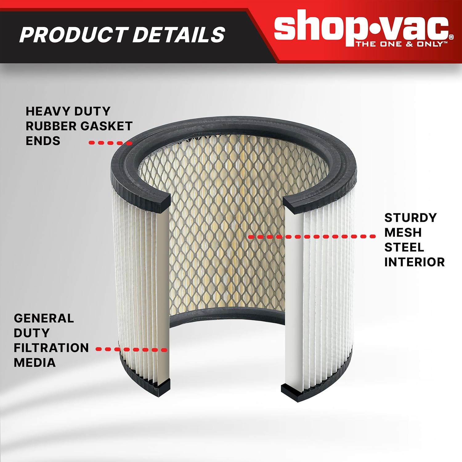 Shop-Vac® 2-Pack Reusable Large Wet/Dry Vacuum Cartridges - Image 7