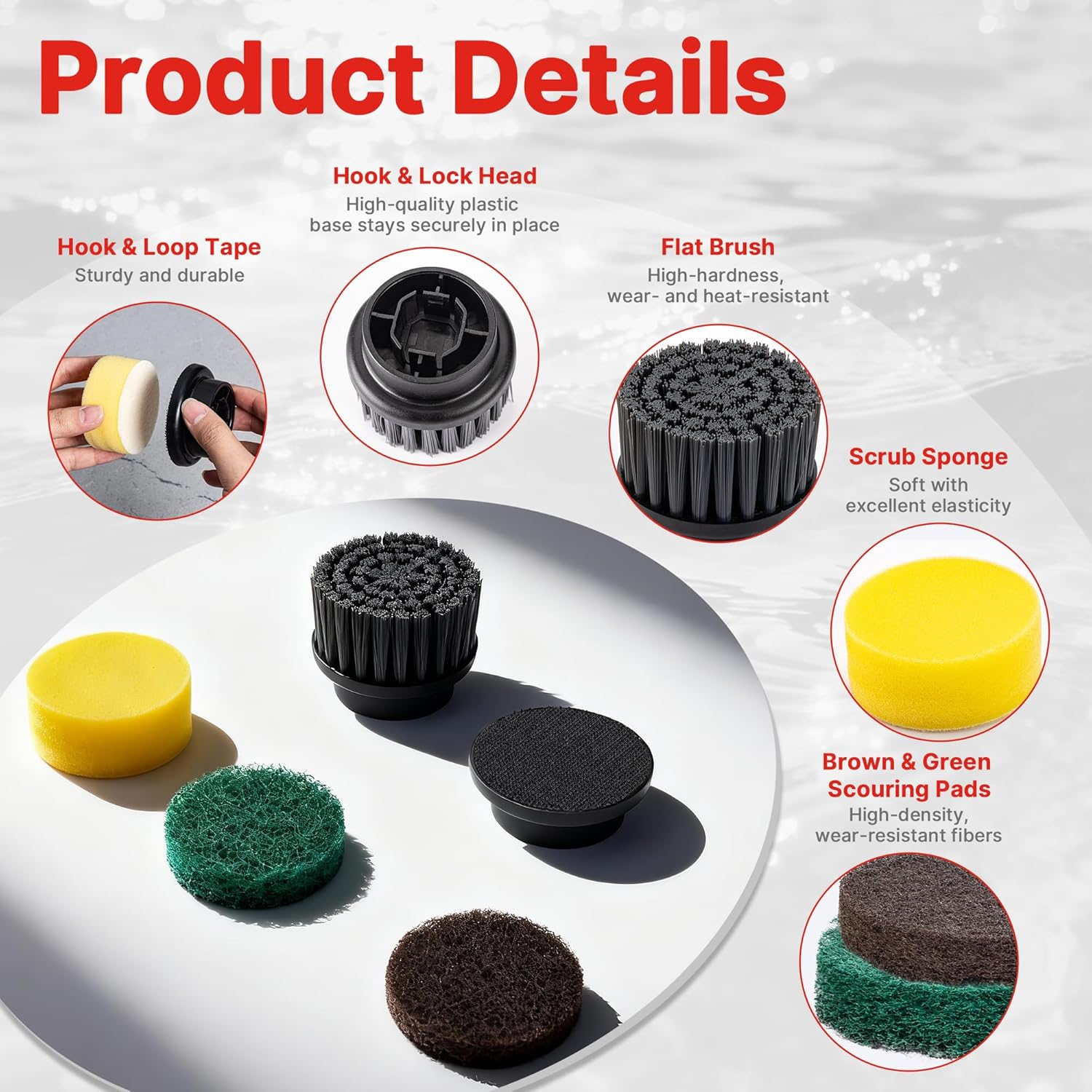 Shop-Vac® Cordless Tile Scrubber Replacement Pad & Brush Kit - Image 3
