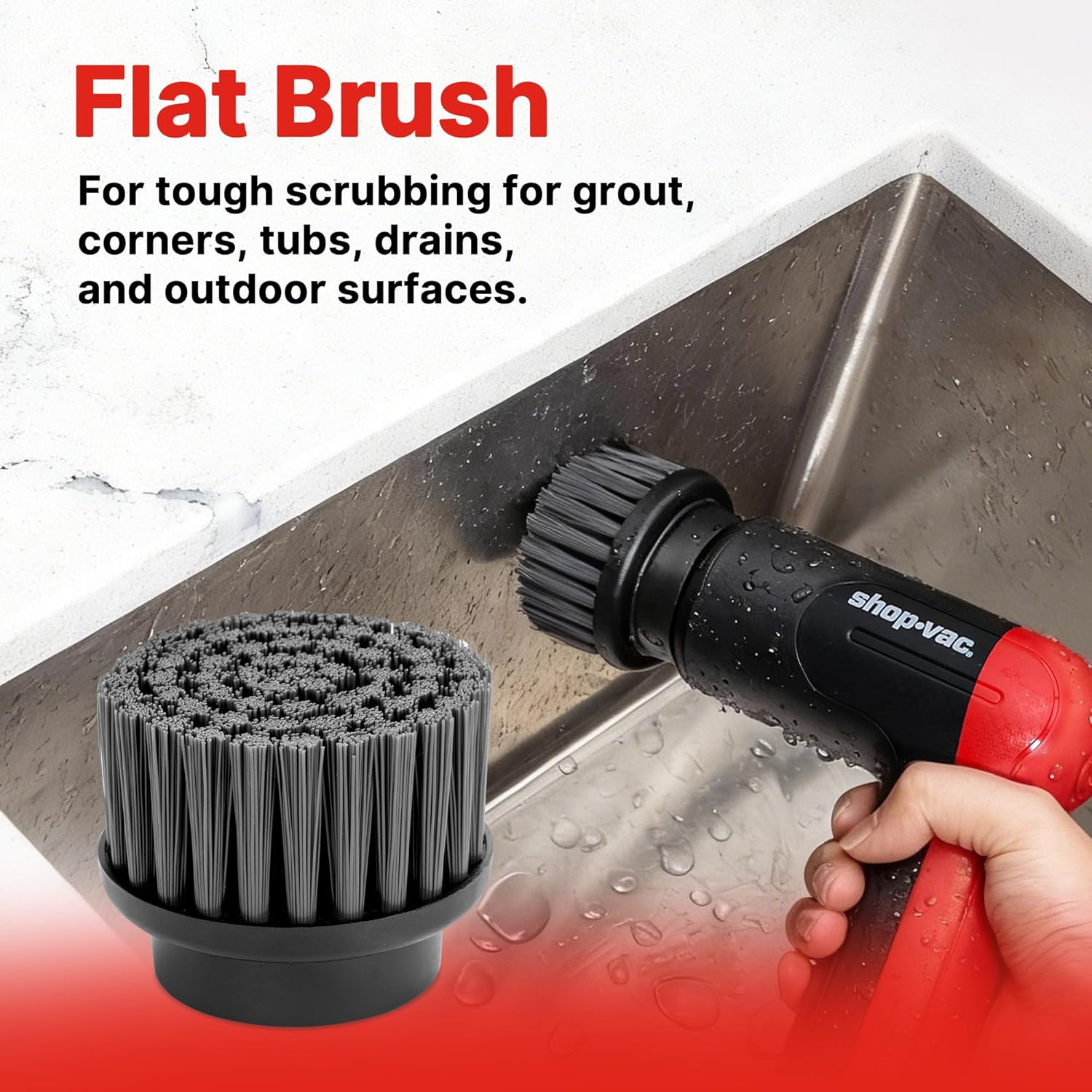 Shop-Vac® Cordless Tile Scrubber Replacement Pad & Brush Kit - Image 5