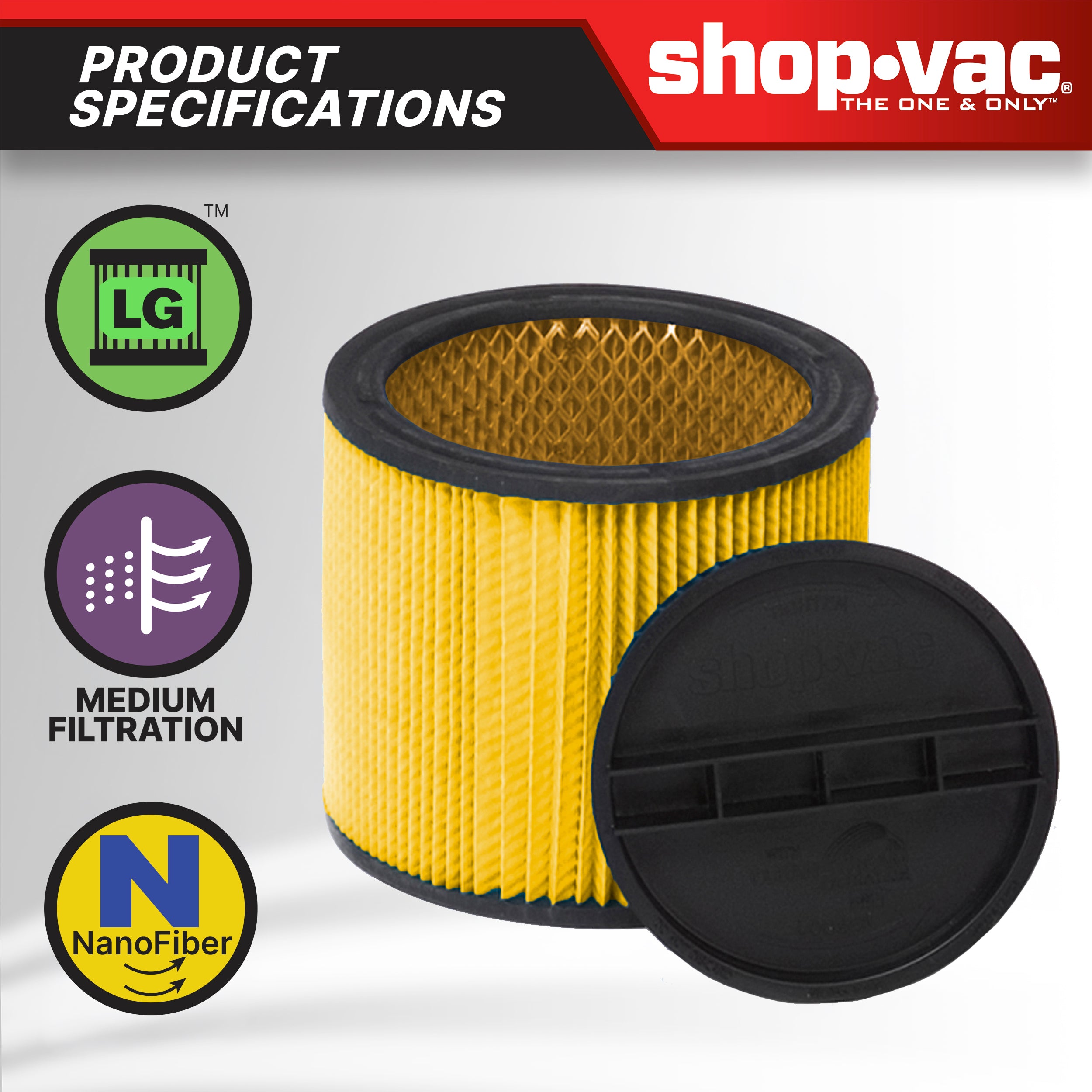 Shop-Vac® Nanofiber Cartridge Filter - Image 3