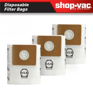 Type A - Shop-Vac® 1-1.5 Gallon* Disposable Filter Bags (3 Pack)