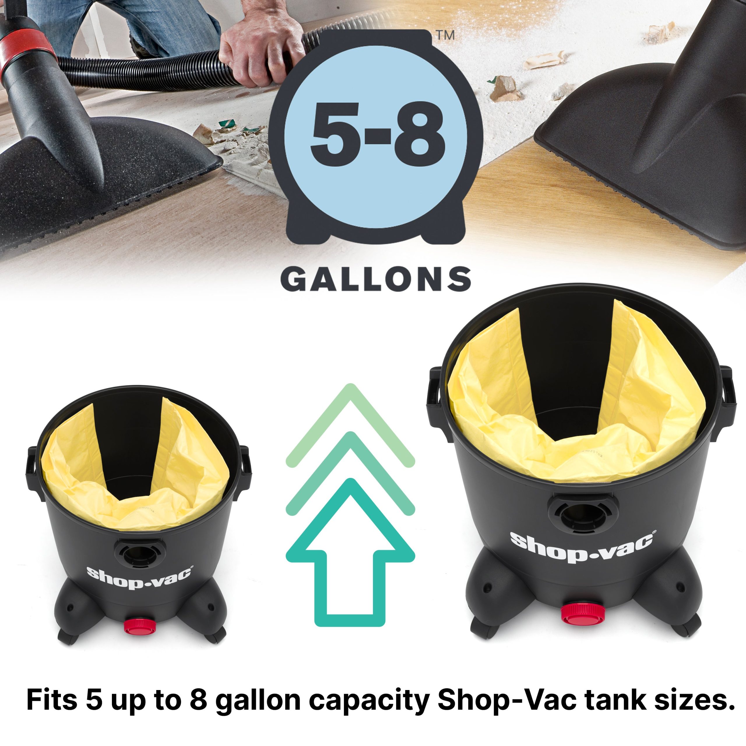 Shop-Vac® 5-8 Gallon High Efficiency Disposable Filter Bags - Image 2
