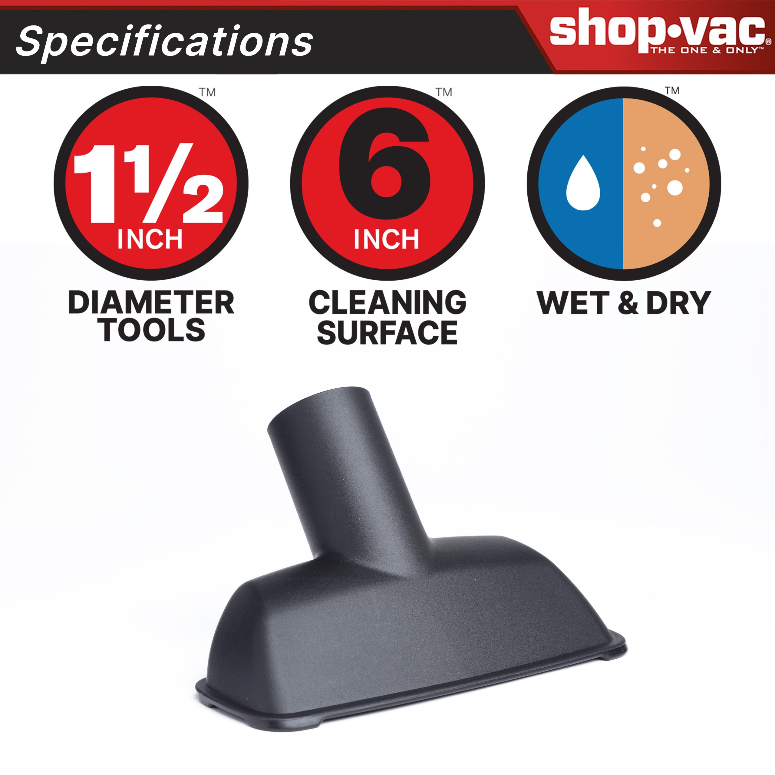 Shop-Vac® 1.5 Inch Utility Nozzle - Image 2