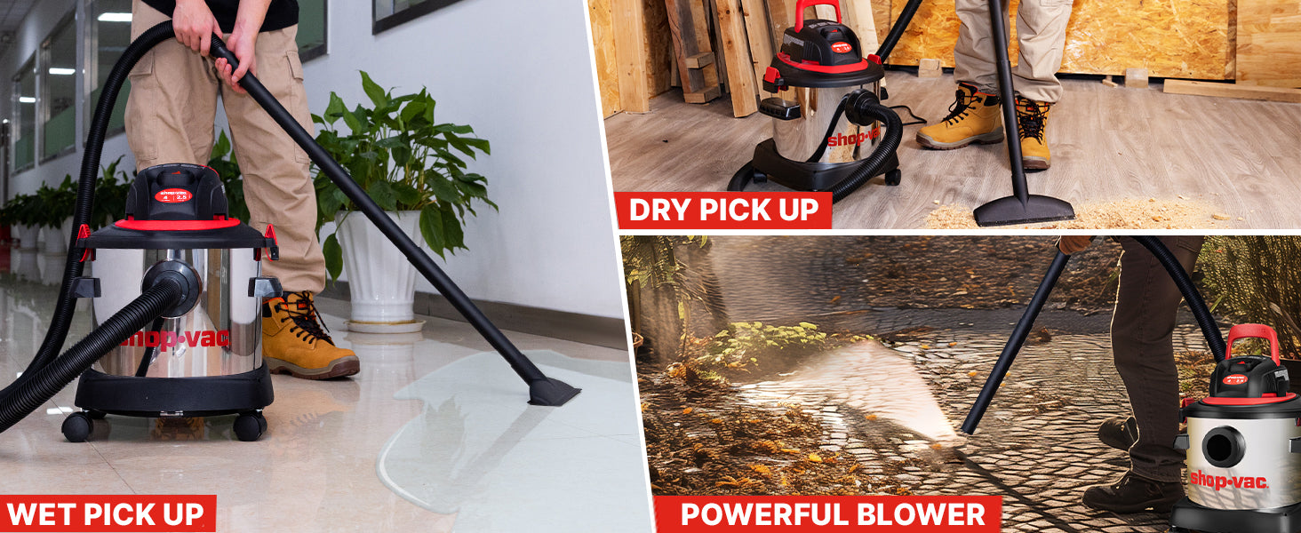 Shop-Vac® 4 Gallon 2.5 Peak HP Stainless Steel Wet/Dry Vac - Image 5